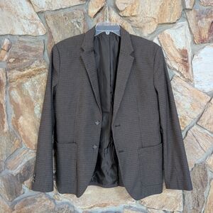 Old Navy Men's Brown Houndstooth Blazer M | Business Casual Jacket